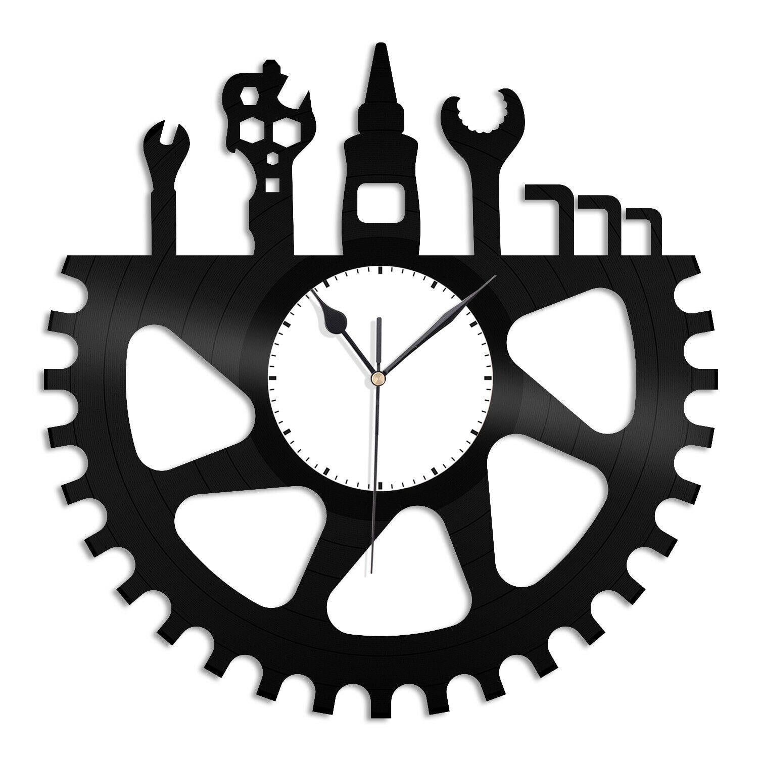 Часы настенные Ремонт велосипедов 1696 из виниловой пластинки