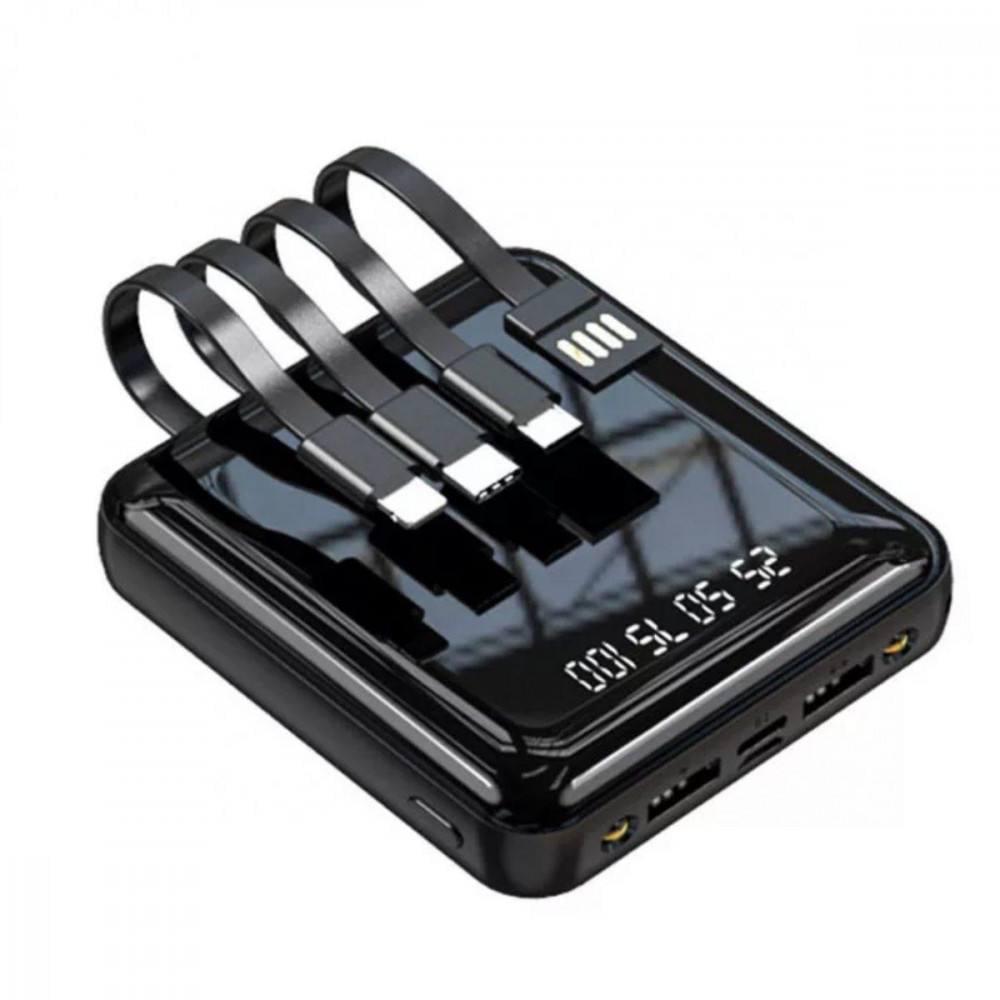 Повербанк мини на 4 выхода Dji Mini M20 5в1 со встроенными портами Type-C/Usb/Iphone/Micro Usb 20000 mAh