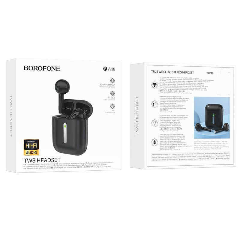 Наушники Bluetooth Borofone Joy BW38 Black (12059051) - фото 4