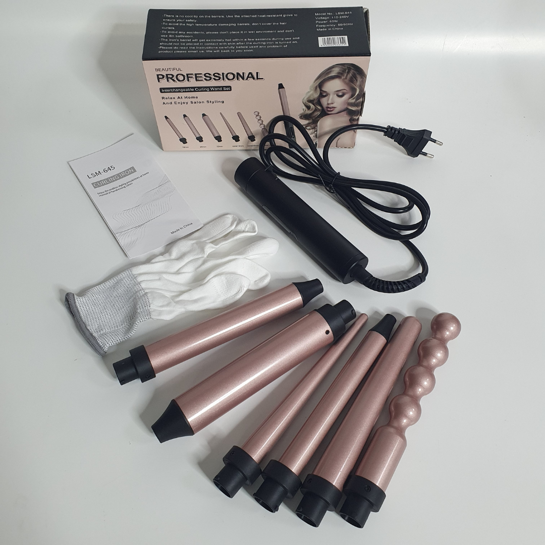 Набор щипцов профессиональный Professional Beauty PB-51 5в1 для укладки волос (17030547) Набор щипцов профессиональный Professional Beauty PB-51 5в1 для укладки волос (17030547)