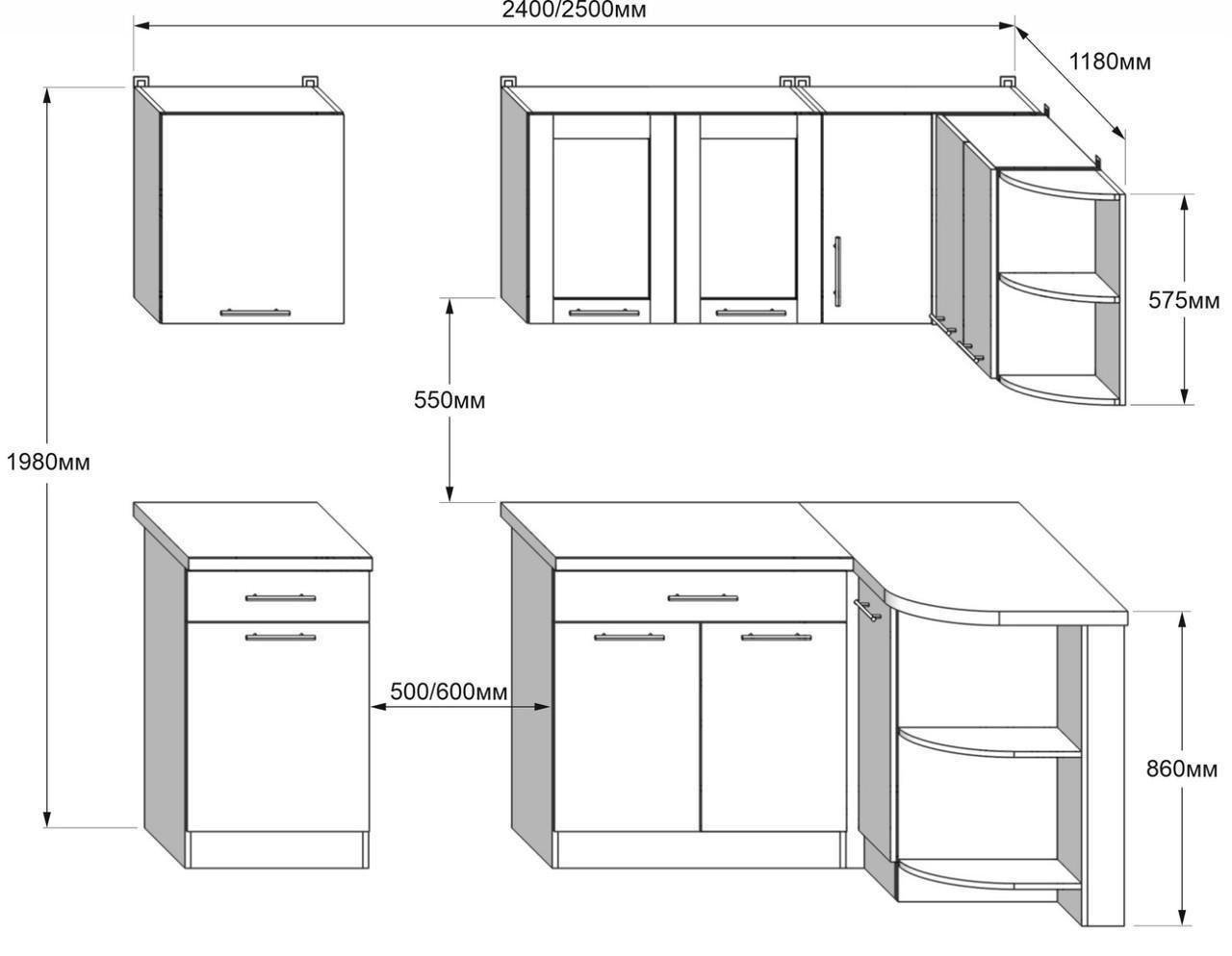 Кухня готовая Эверест угловая №1 Эко Нова и столешница 2,4х1,2 м Сонома/Белый (27007.01) - фото 4 Кухня готовая Эверест угловая №1 Эко Нова и столешница 2,4х1,2 м Сонома/Белый (27007.01) - фото 4