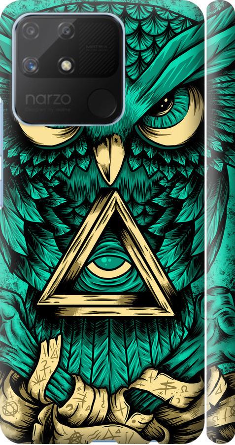 Чехол на Realme Narzo 50A Сова Арт-тату (3971m-2514-42517) Чехол на Realme Narzo 50A Сова Арт-тату (3971m-2514-42517)