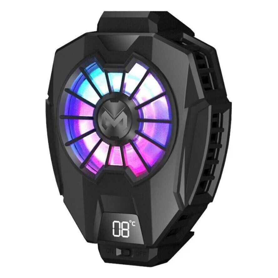 Кулер с экраном активное охлаждение для телефона/планшета Memo DL05 до 85 мм Black (18521)