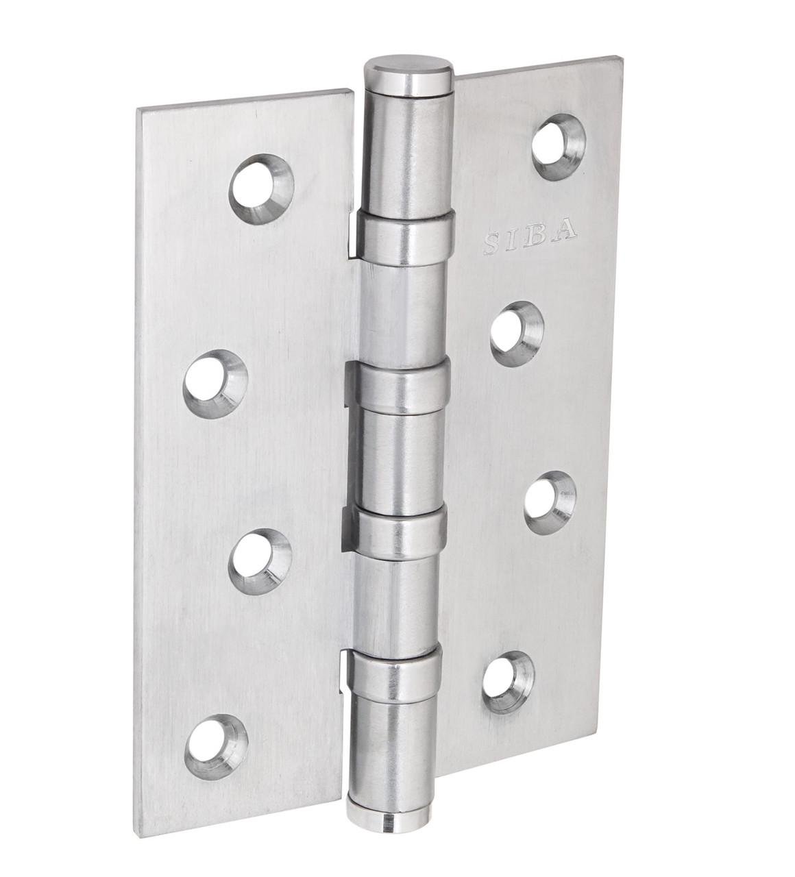 Петля дверна Siba універсальна латунна 100 мм Матовий хром (4BB 4"х3"х3 мм FHP SC) - фото 2 Петля дверна Siba універсальна латунна 100 мм Матовий хром (4BB 4"х3"х3 мм FHP SC) - фото 2