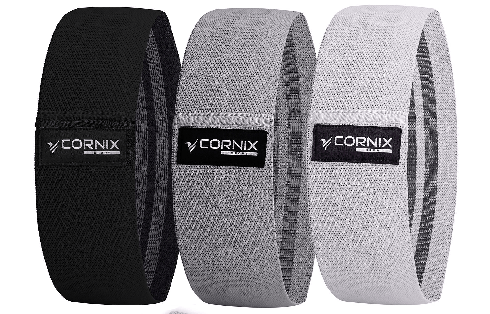 Резинки для фитнеса и спорта из ткани Cornix XR-0049 Hip Band набор 3 шт. (3840)
