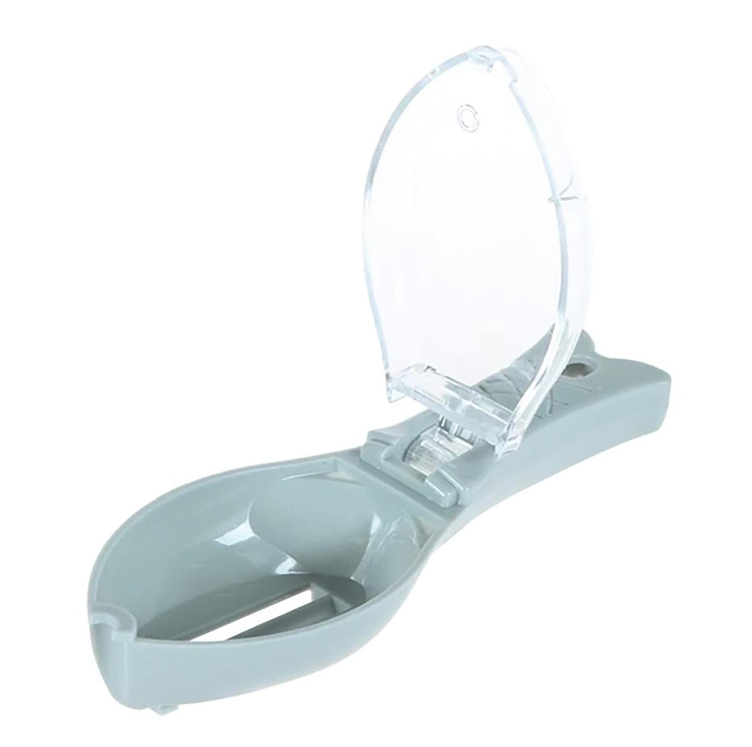 Нож для чистки рыбы с контейнером 16 см Серый (85688)