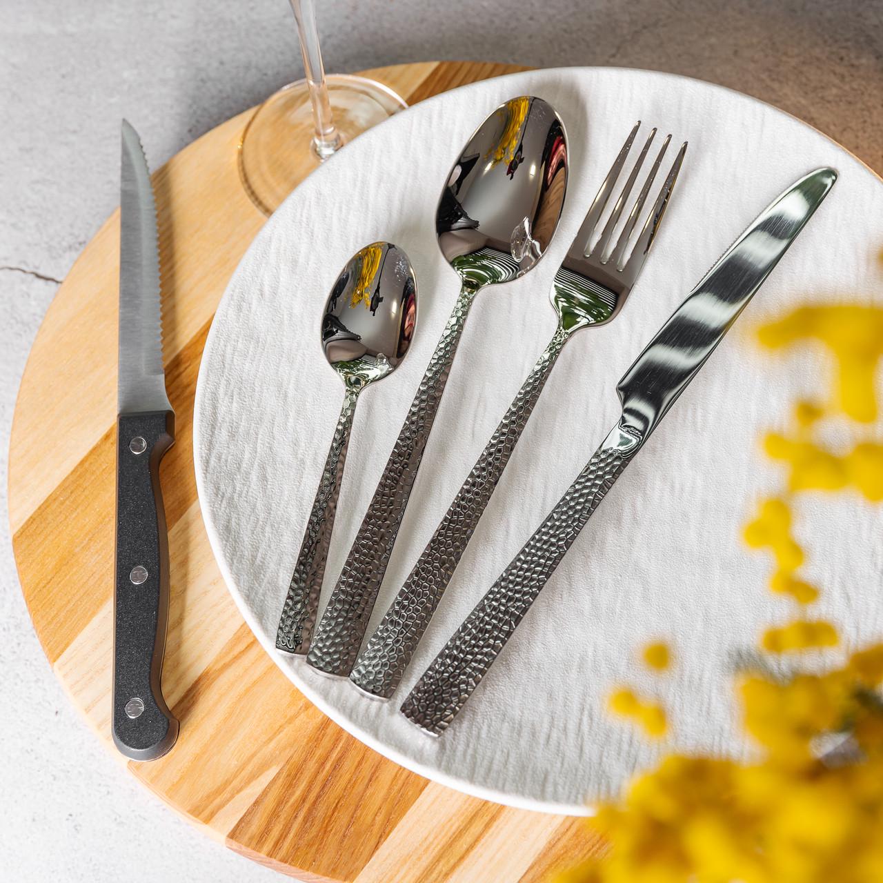 Набор столовых приборов в футляре на 6 человек в футляре 30 пр. Серебристый