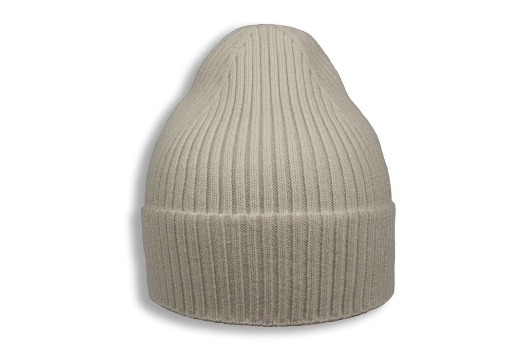 Шапка молодіжна Apex РОЙ ДОВГИЙ в рубчик з відворотом кашемірова утеплена флісом one size Білий (282058)