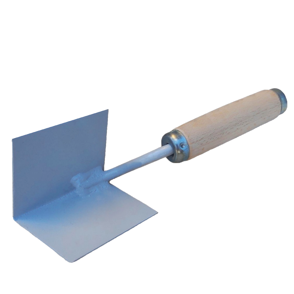 Кельма металева внутрішній кут 80 мм з дерев'яною ручкою (55853)