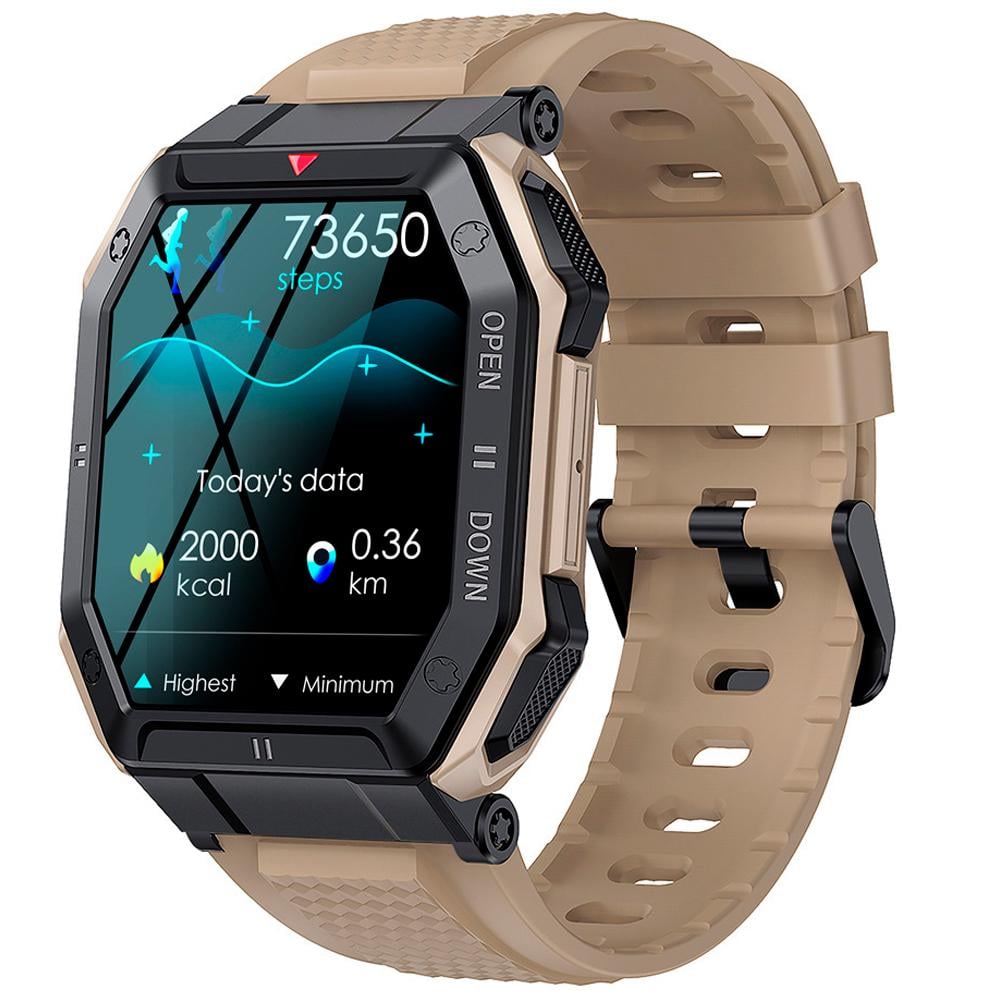 Смарт-часы K55 Bluetooth со звонками и мониторингом здоровья IP68 Хаки (1015-015-01)