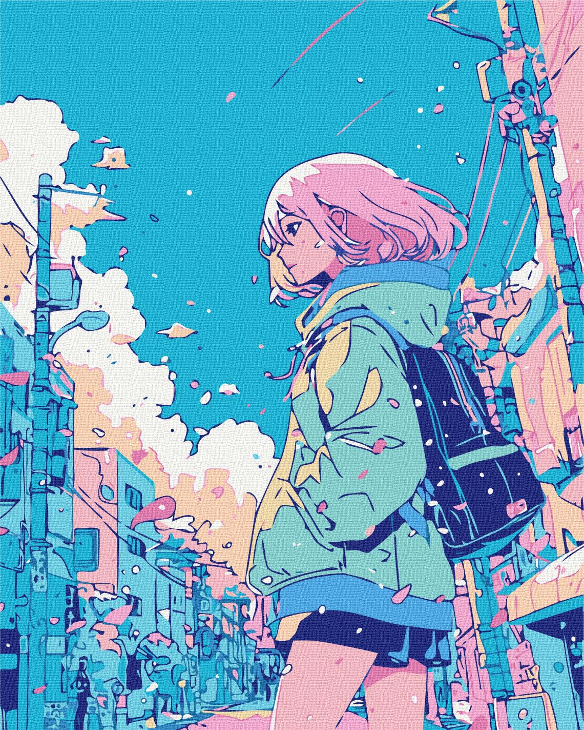 Картина по номерам Brushme Девушка из комикса 40x50 см (BS54076)