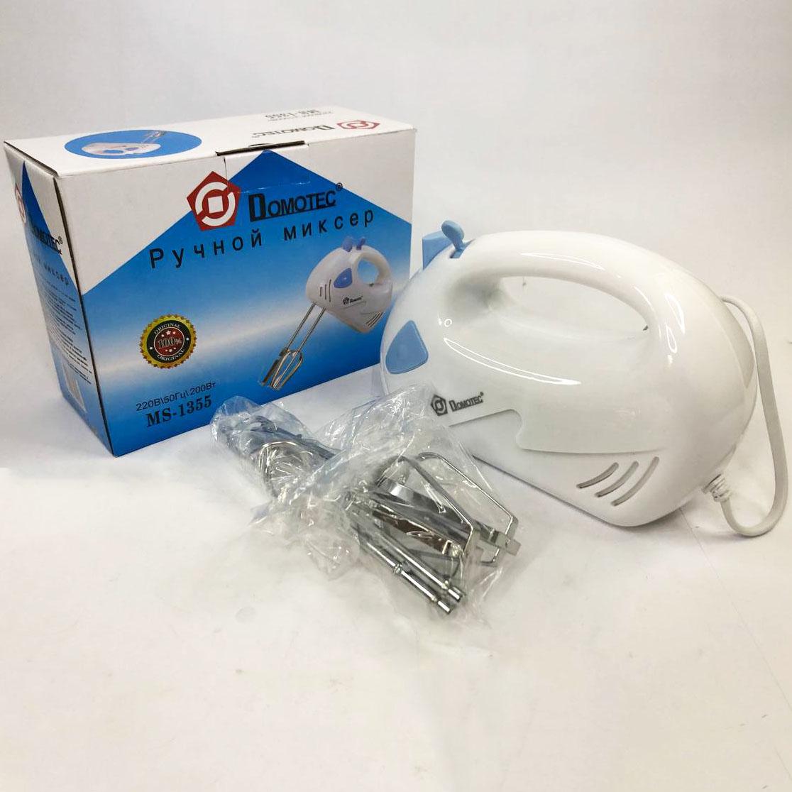 Миксер ручной Domotec MS-1355 с насадками (ws36767-1) - фото 3 Миксер ручной Domotec MS-1355 с насадками (ws36767-1) - фото 3