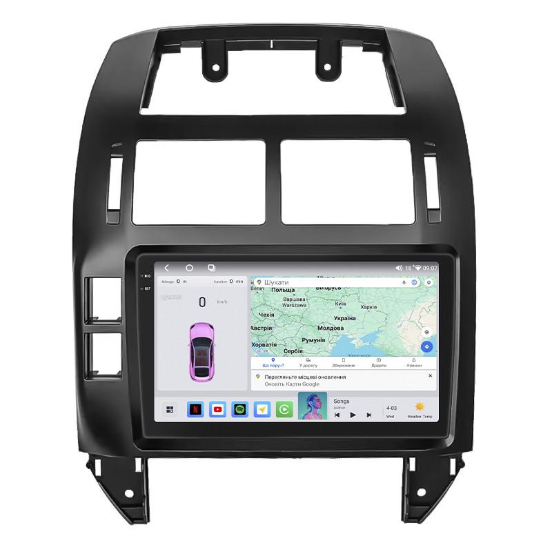 Автомагнитола Lesko для Volkswagen Polo IV Рестайлин 9" 4/64 QLED CarPlay 4G Wi-Fi GPS 360