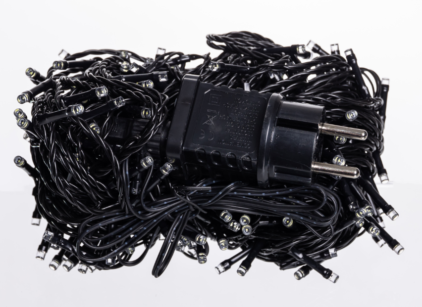 Гирлянда нить уличная 300 LED 30 м от сети черная нить Белый - фото 4 Гирлянда нить уличная 300 LED 30 м от сети черная нить Белый - фото 4