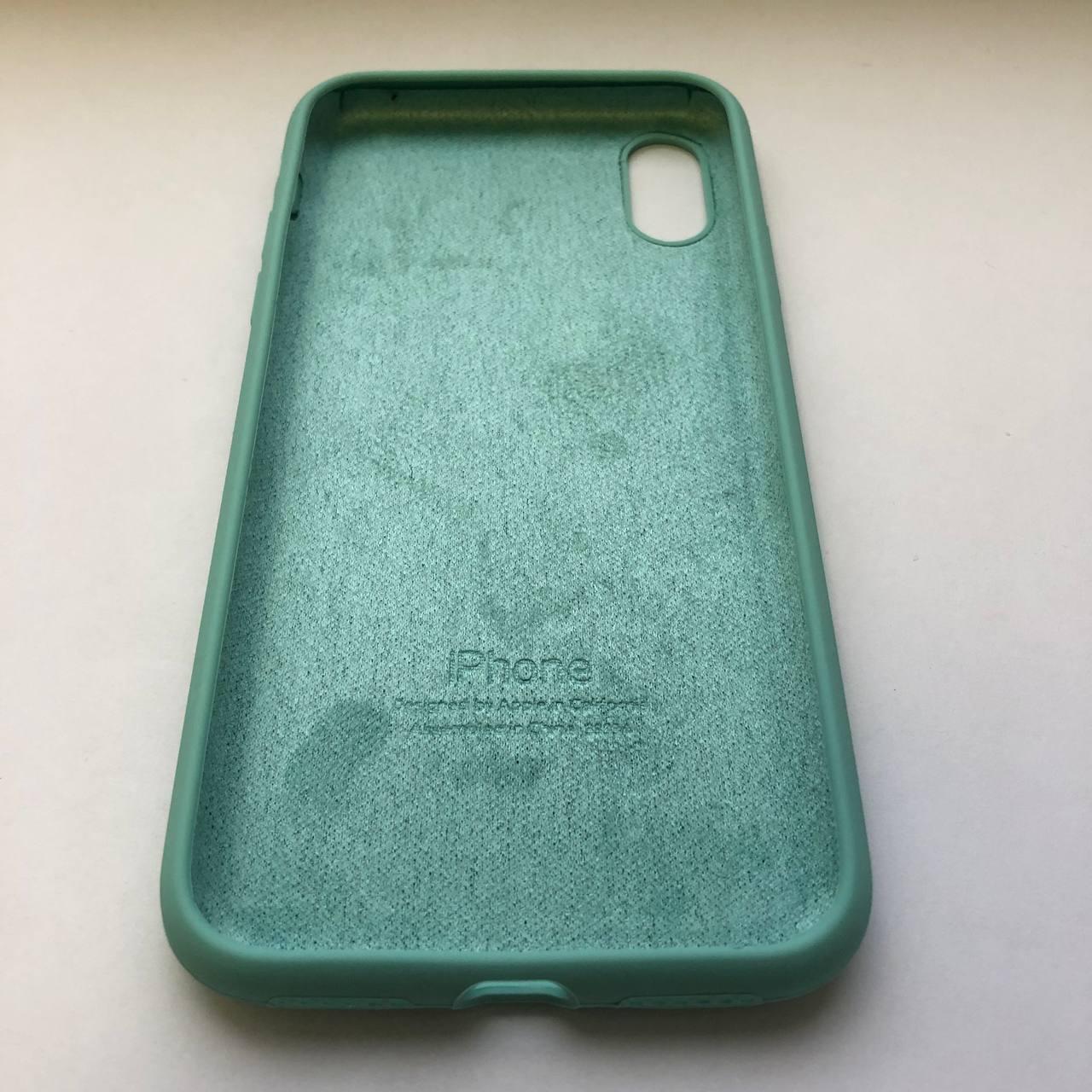 Чохол Silicone Case для Apple iPhone X, XS Ice Mint - фото 3