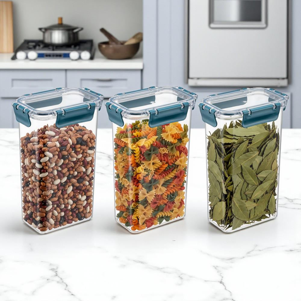 Набор для хранения продуктов 1,6 л 3 шт. Прозрачный (29860850) - фото 5 Набор для хранения продуктов 1,6 л 3 шт. Прозрачный (29860850) - фото 5