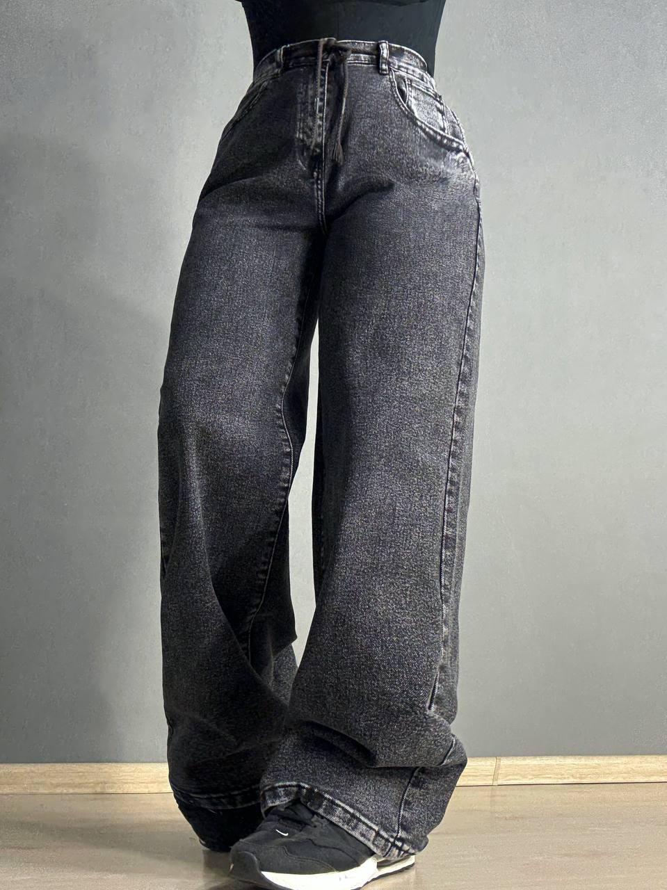 Джинси жіночі Vanver 82081 палаццо широкі талія на резинці зі шнурком р. З8 104 см 130 см Чорний - фото 5 Джинси жіночі Vanver 82081 палаццо широкі талія на резинці зі шнурком р. З8 104 см 130 см Чорний - фото 5