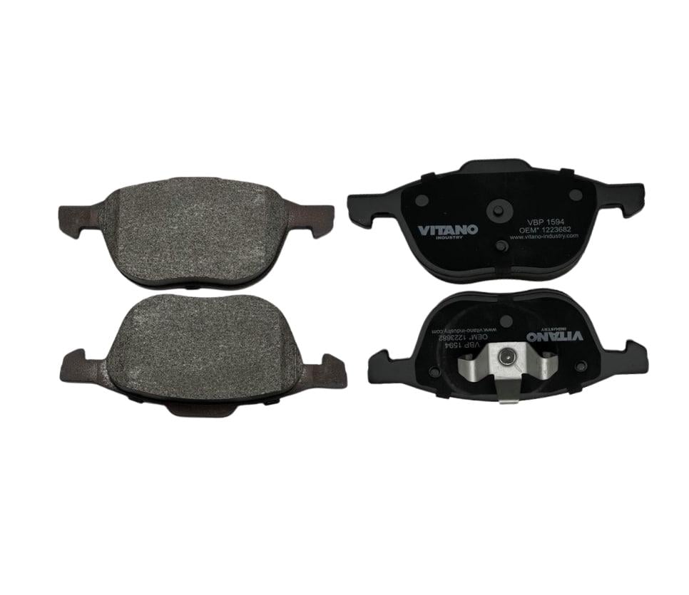 Тормозные колодки передние Vitano VBP 1594 концерна Ford и совместимых платформ Ford Focus I/Fiesta/Transit Connect/Mazda 2 (КИЛ851607)