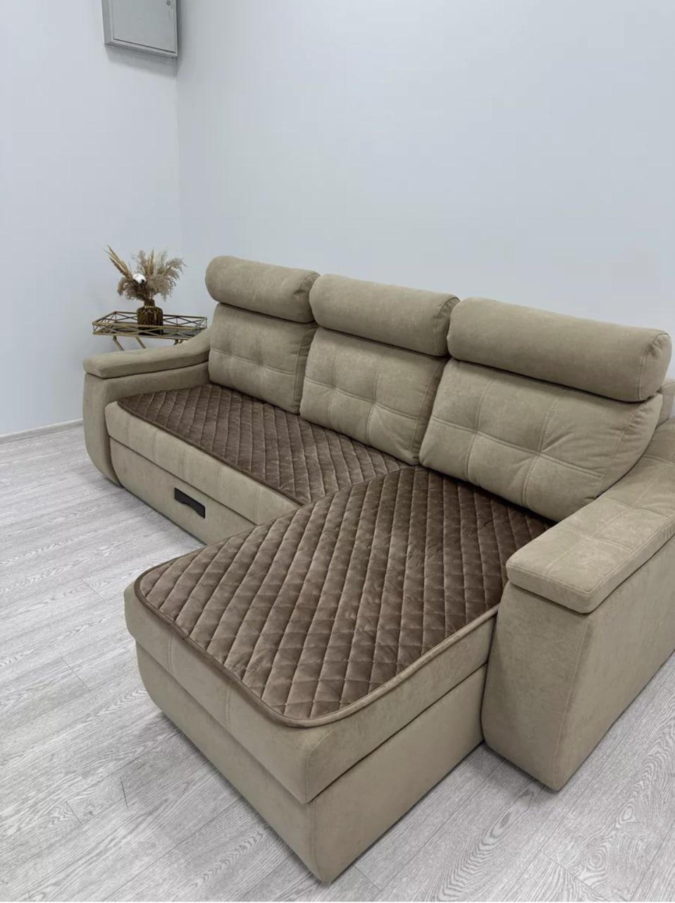 Дивандек 90х160/90х210 2 шт. Коричневий (Д-am-divandek-0013) - фото 3