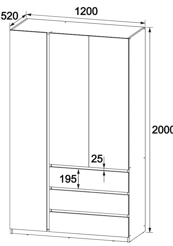Шафа з дзеркалом Майстер Форм Брайт лівостороння 1200х520х2000 мм Білий (32395) - фото 3 Шафа з дзеркалом Майстер Форм Брайт лівостороння 1200х520х2000 мм Білий (32395) - фото 3