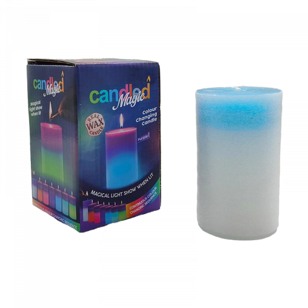 Свеча декоративная восковая Candles magic с настоящим пламенем и подсветкой RGB (cd40b338)