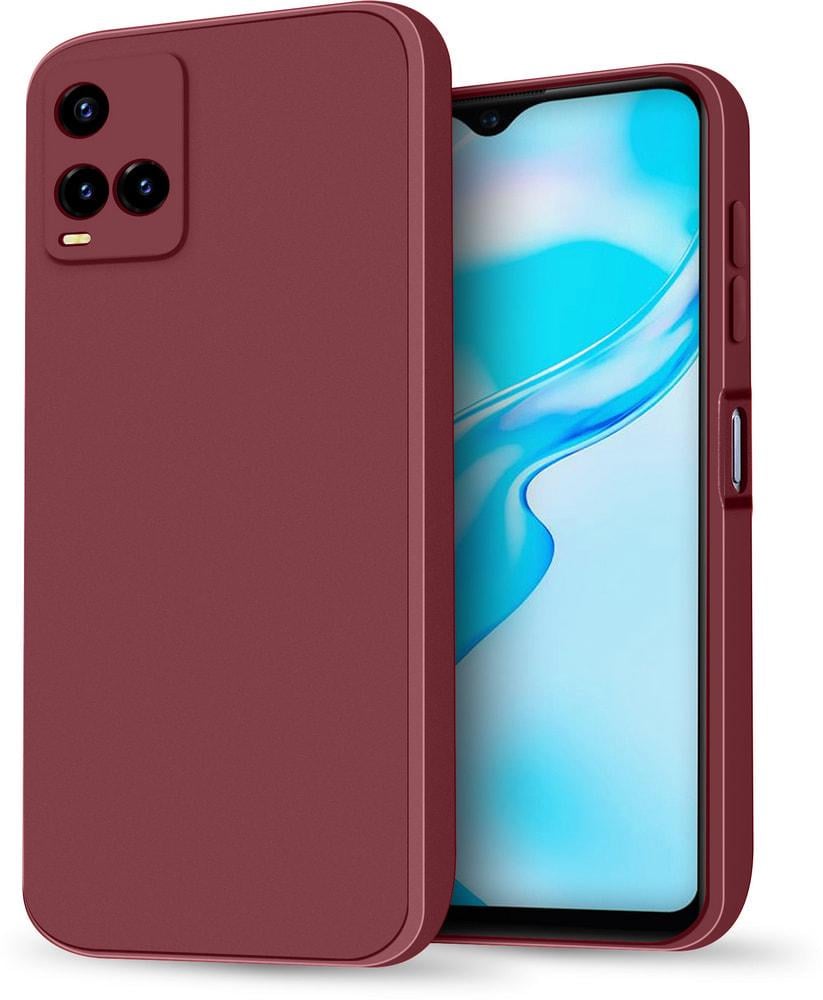 Силиконовый чехол HardCorner Vivo Y21 (с микрофиброй) Wine (34823-42)