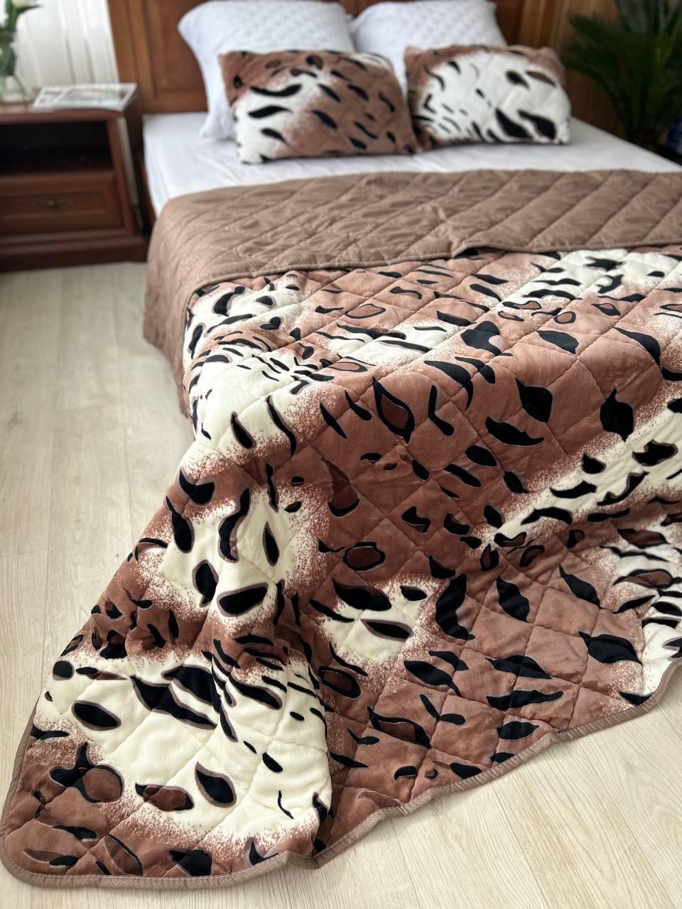 Покрывало стеганое 220х240 см Коричневый (Д-Мpled+poduska005-01) - фото 6