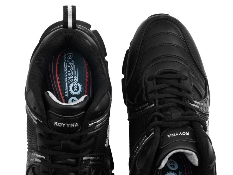 Кросівки чоловічі Royyna 7243009 з натуральної шкіри р. 41 Чорний (22699) - фото 4 Кросівки чоловічі Royyna 7243009 з натуральної шкіри р. 41 Чорний (22699) - фото 4