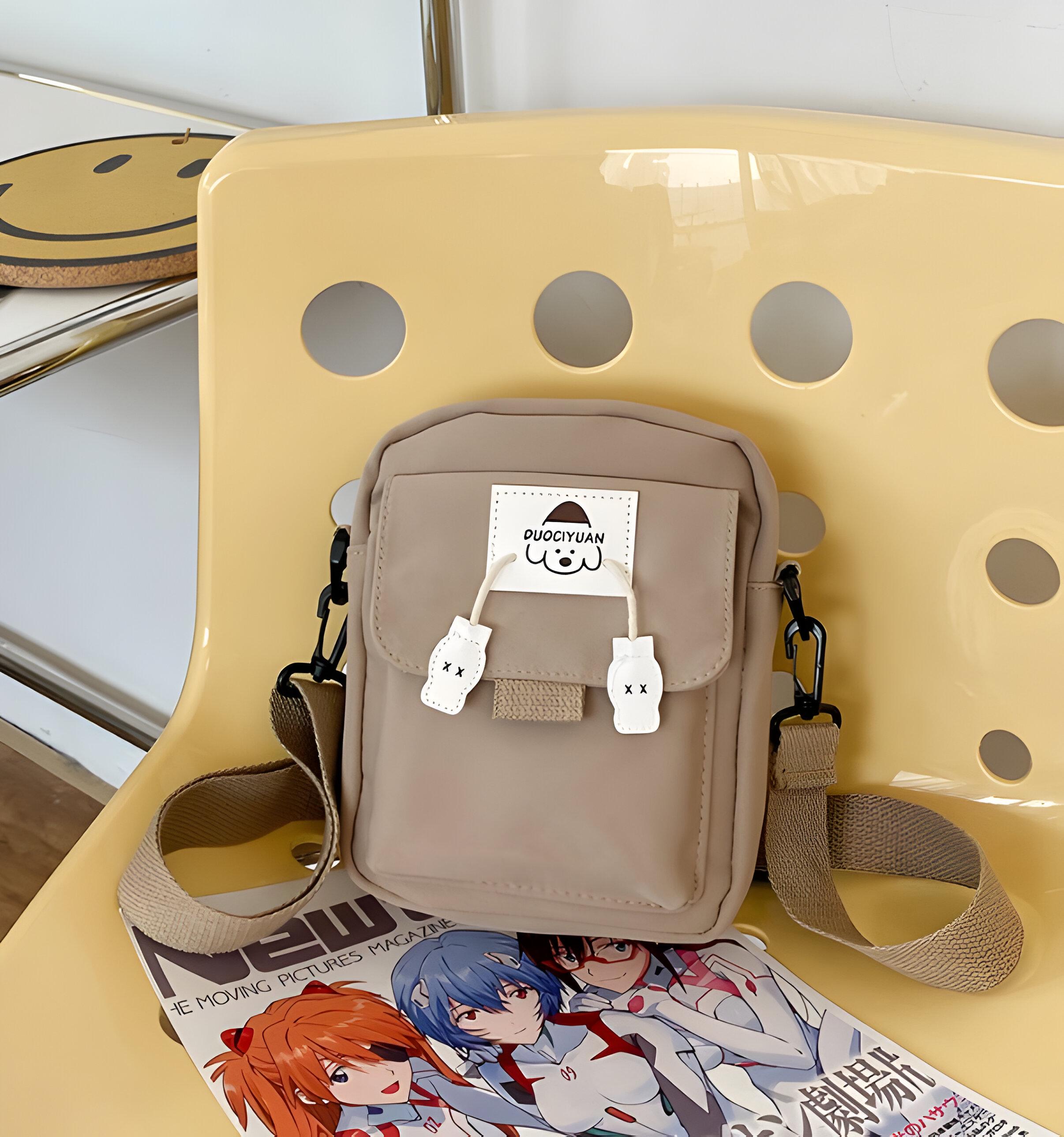 Сумка детская кросс-боди в корейском стиле 20х16х7 см Бежевый (25-572) - фото 2