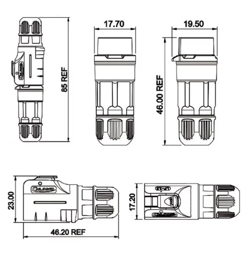 Роз'єм герметичний вилка CNLINKO 2pin LP-12-C02PE-02-001 (2338163255) - фото 7 Роз'єм герметичний вилка CNLINKO 2pin LP-12-C02PE-02-001 (2338163255) - фото 7