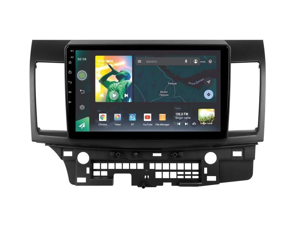 Автомагнітола штатна Sigma X10464 10 4/64 GB для Mitsubishi Lancer 10 CY 2007-2012 B 10" (AR-72334)