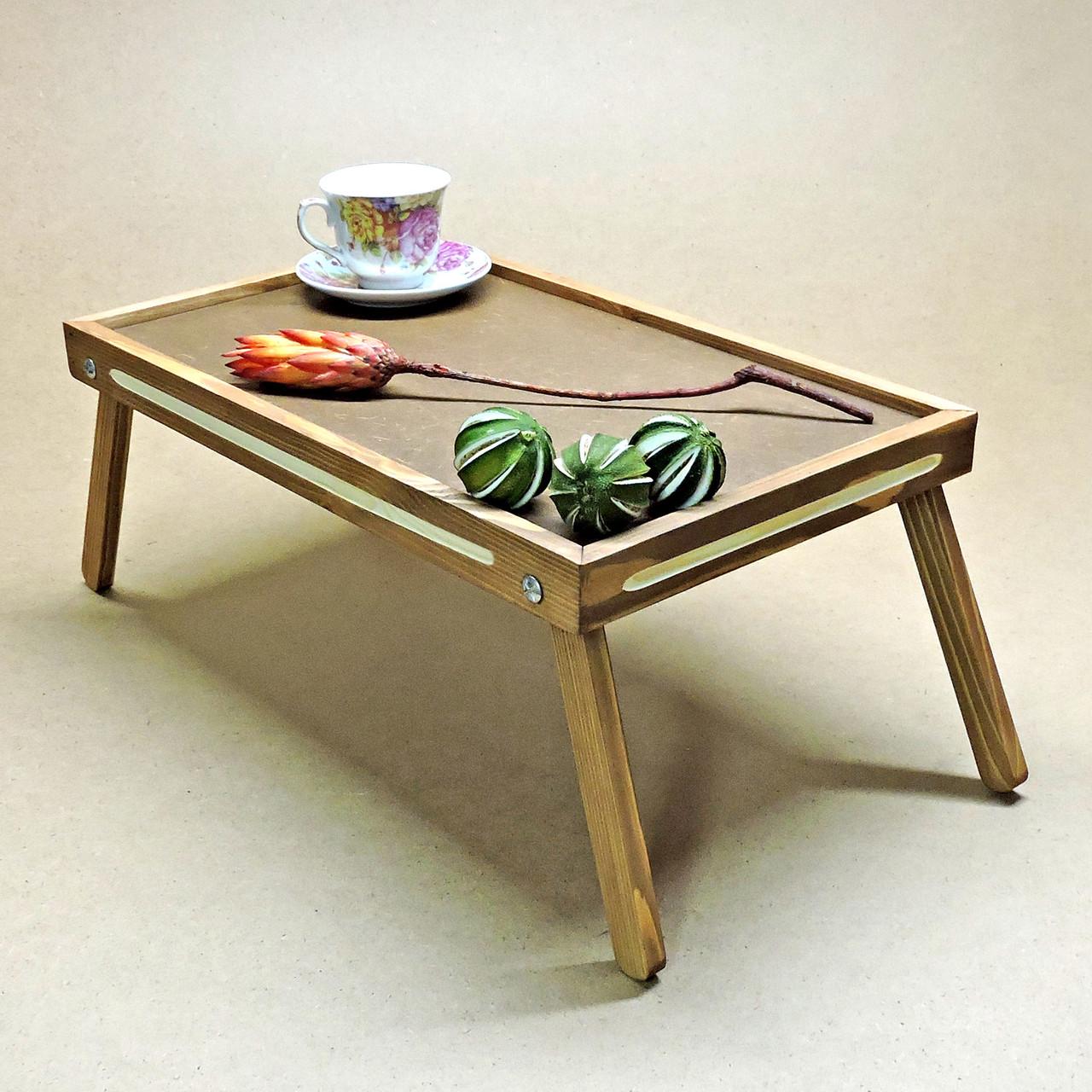 Столик-поднос для завтрака из дерева Орегон Айриш (СТП-000137)