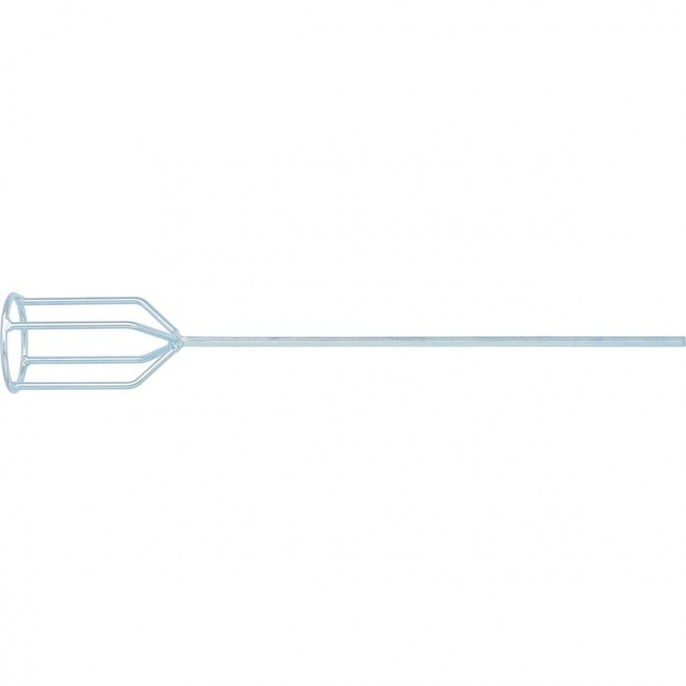 Миксер оцинкованный MTX для гипсовых смесей шестигранный хвостовик 8 мм 80х530 мм (848419) - фото 1