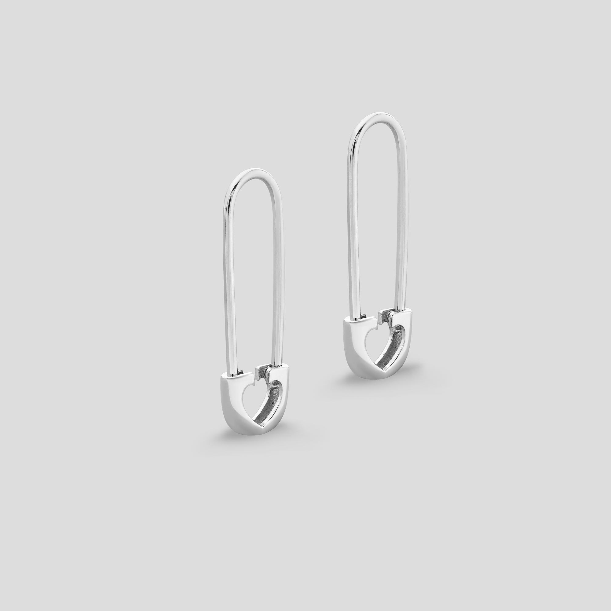Серебряные серьги Minimal Футуризм (16914)