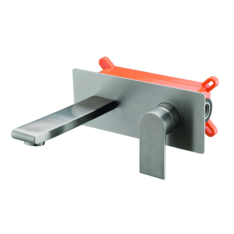 Смеситель для умывальника KOER KI-16015-02 встраиваемый из нержавеющей стали (KR4783)