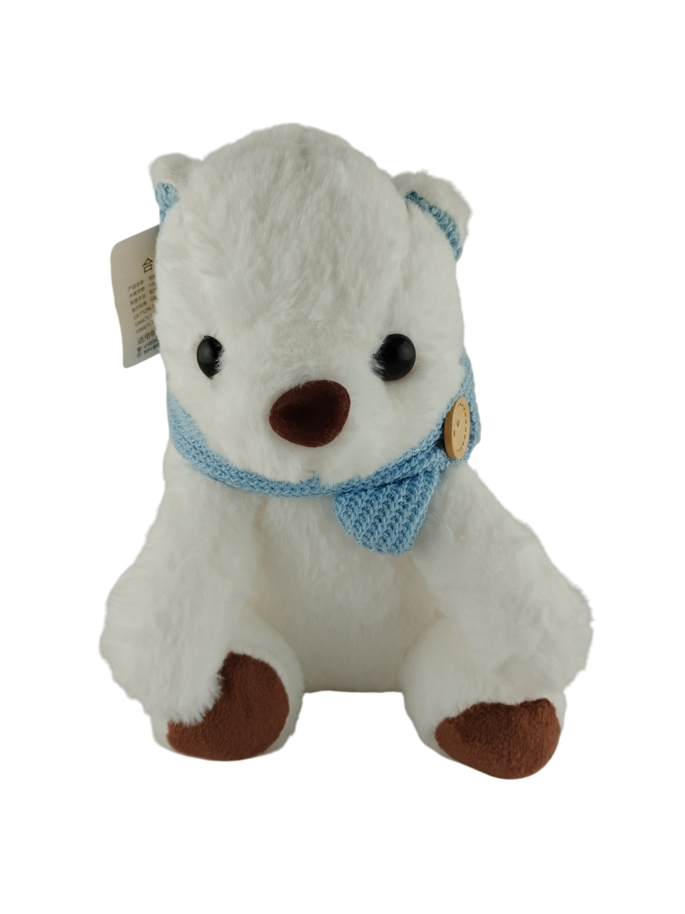 Мягкая игрушка мишка с голубым шарфом 22 см Белый (000001) Мягкая игрушка мишка с голубым шарфом 22 см Белый (000001)