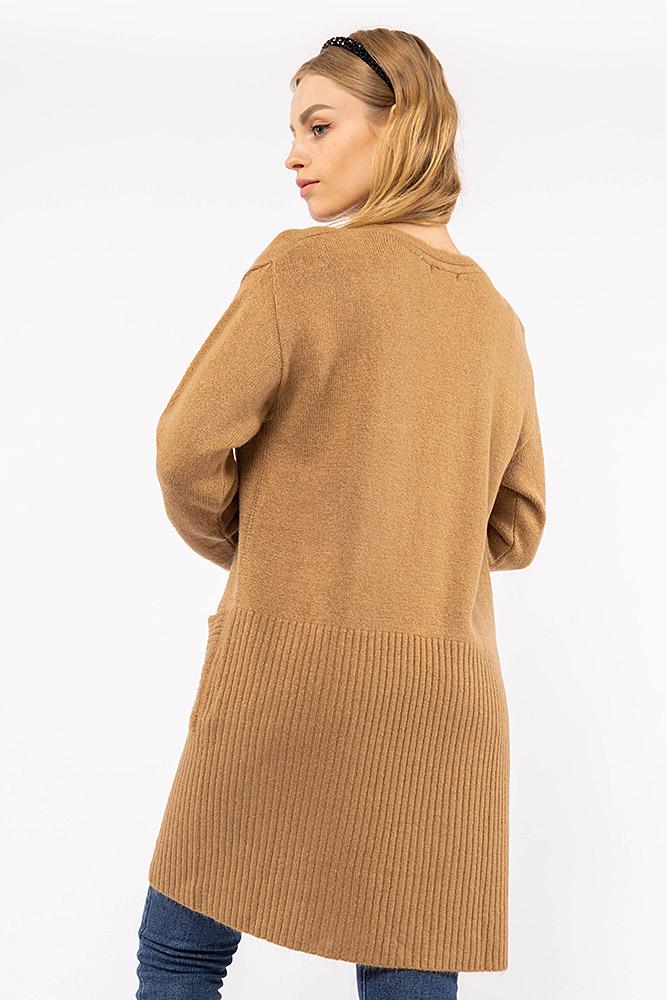 Кардиган женский р. 46 Бежевый (SKT000854081) - фото 3 Кардиган женский р. 46 Бежевый (SKT000854081) - фото 3