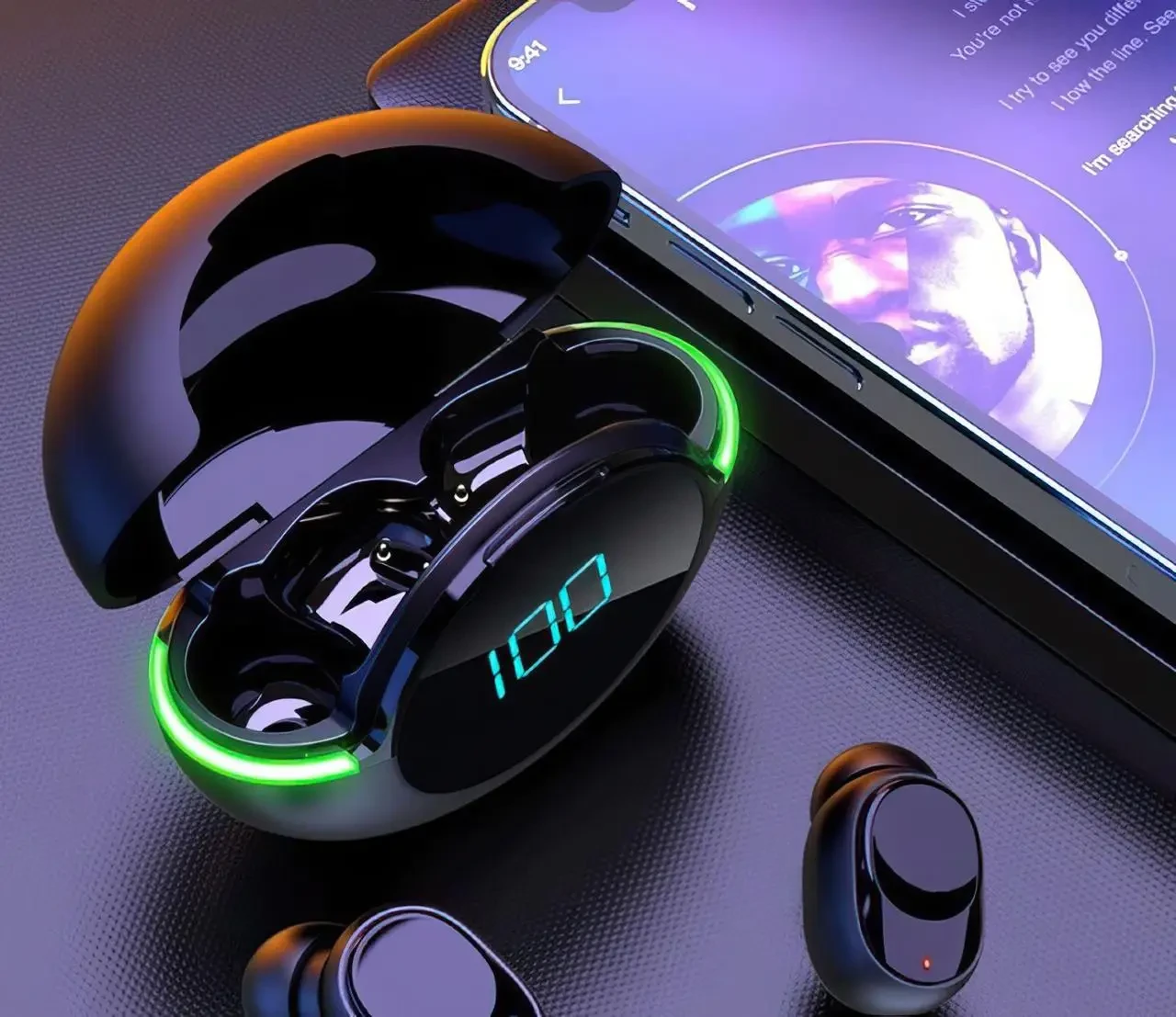 Наушники беспроводные Y80 Объемный звук 8D Светодиодный цифровой дисплей (SH0000221) - фото 4 Наушники беспроводные Y80 Объемный звук 8D Светодиодный цифровой дисплей (SH0000221) - фото 4