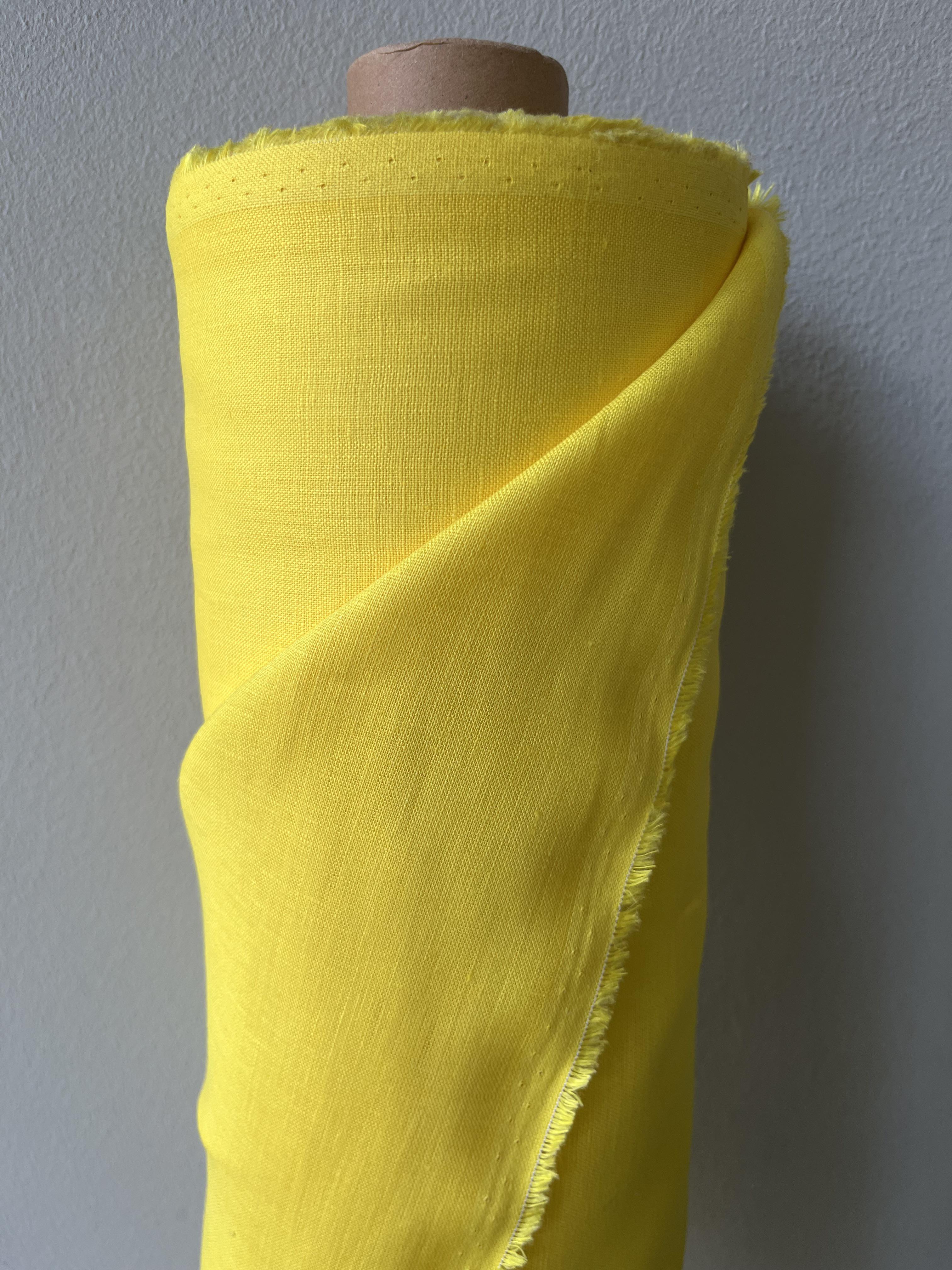 Ткань рубашечно-платья Linen Plus 100% лен 143 см 163/539 Желтый - фото 2 Ткань рубашечно-платья Linen Plus 100% лен 143 см 163/539 Желтый - фото 2