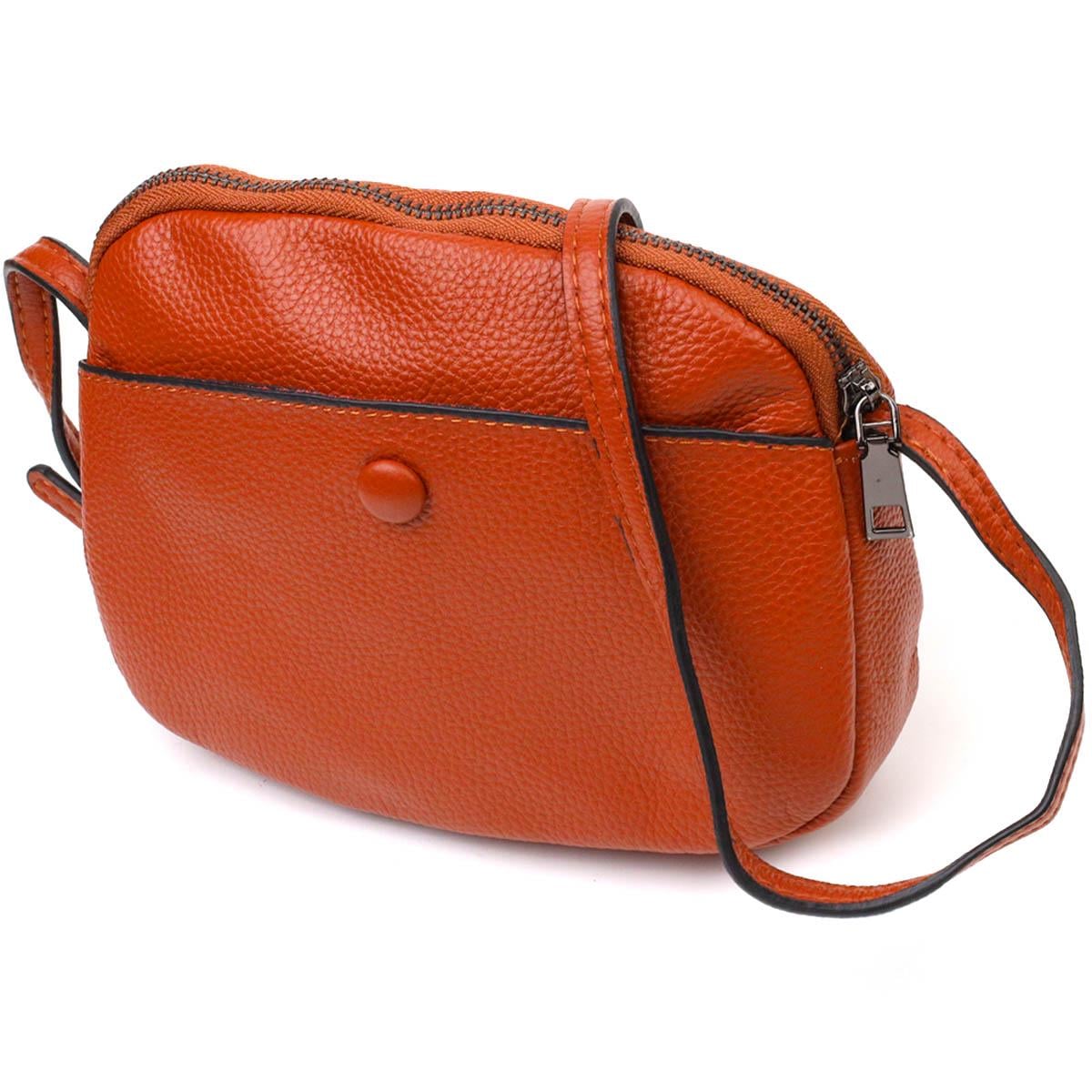 Женская сумка через плечо Vintage Bag 22134 из натуральной кожи Коричневый