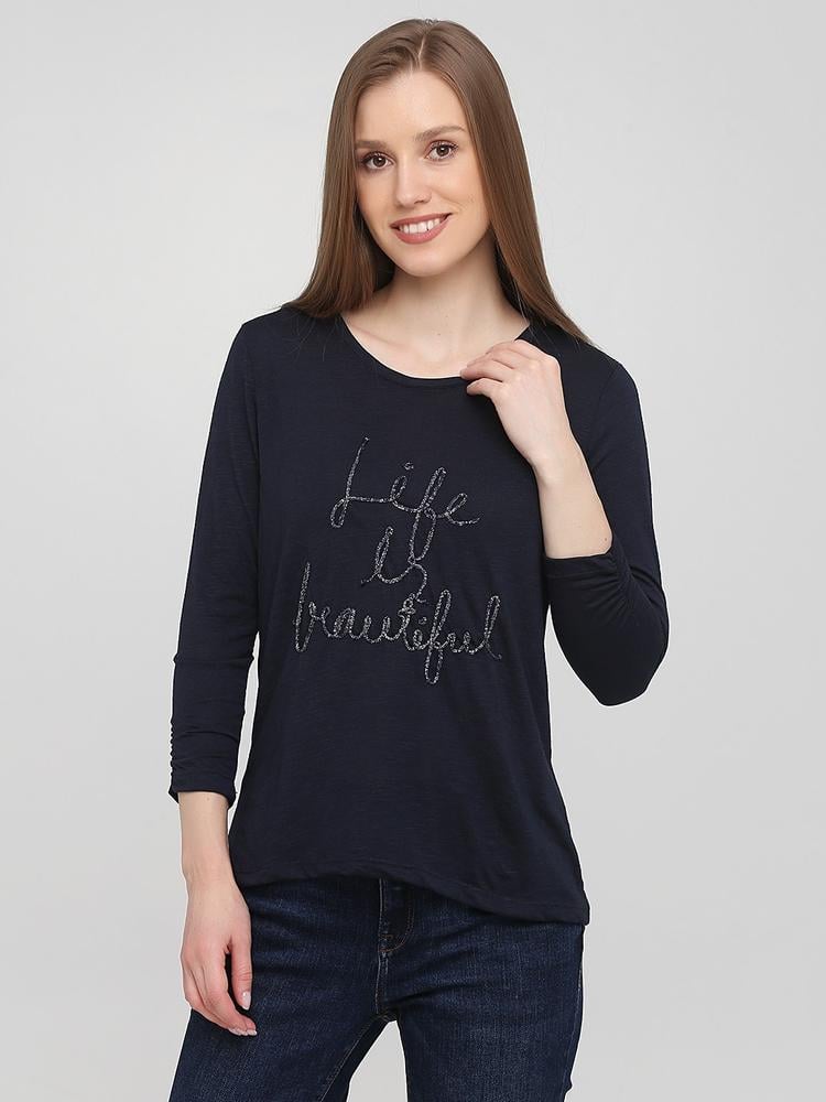 Футболка C&A 64372/2076992x51 довгий рукав жіноча XS Темно-синій (184287)