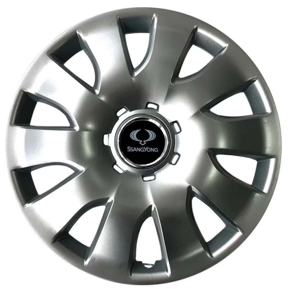 Колпаки SJS с логотипом SsangYong 425 R16 4 шт. Серебряный (31009808)