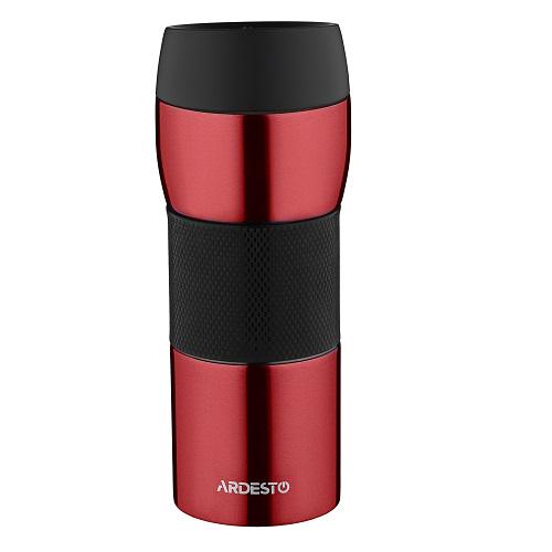 Термокружка Ardesto Easy travel S AR2645STR 450 мл нержавеющая сталь/силикон 215x67 мм Красный (585765)