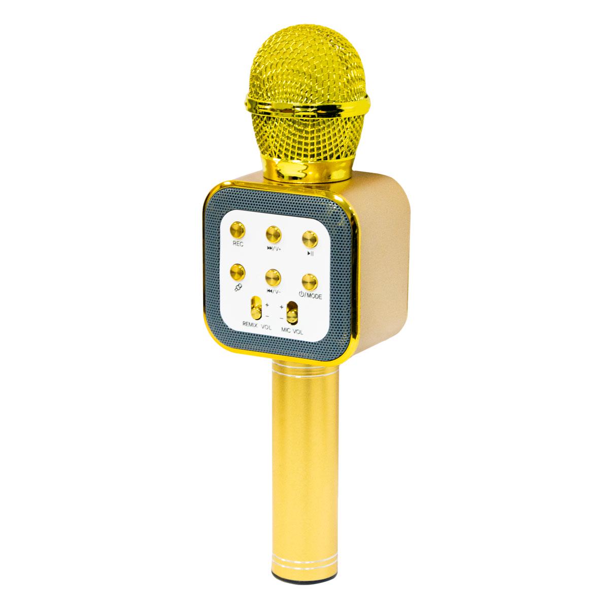 Микрофон детский караоке беспроводной Handheld KTV WS-1818 Золотистый (1009807-Gold)