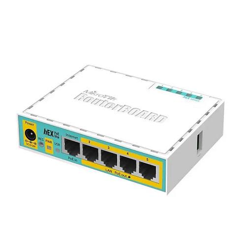 Маршрутизатор MikroTik hEX RB750UPR2 PoE lite 5xEt PoE ports USB 650MHz CPU 64MB RAM RouterOS L4 (557841) - фото 2