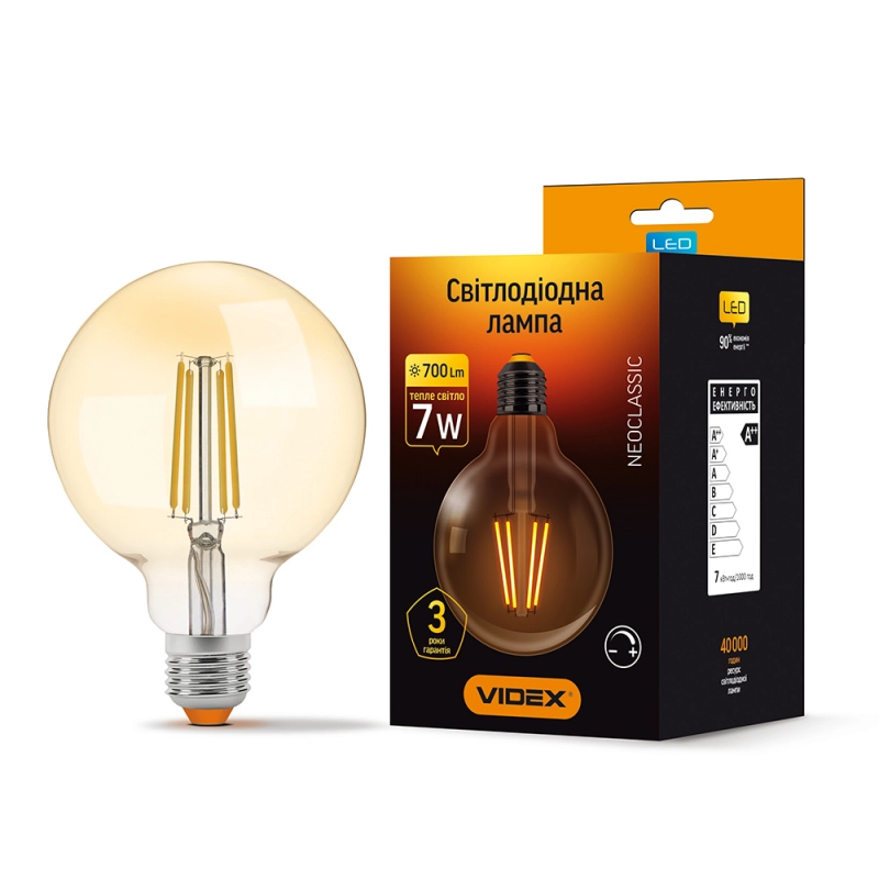 LED-лампа Videx Filament G95FAD димерная 7W E27 2200K Бронзовый (26882862) LED-лампа Videx Filament G95FAD димерная 7W E27 2200K Бронзовый (26882862)