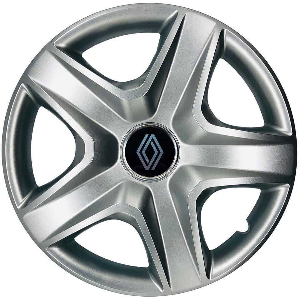 Колпаки SJS 101 с логотипом Renault NEW 4 шт. R13 Серебряный (2789080808)