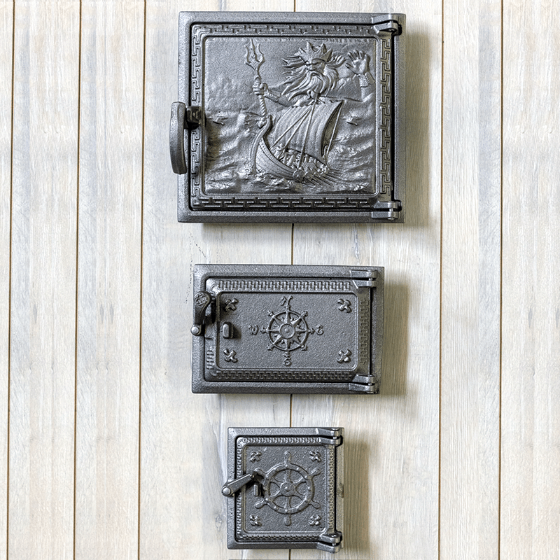 Комплект чугунных дверей Нептун 3 шт.