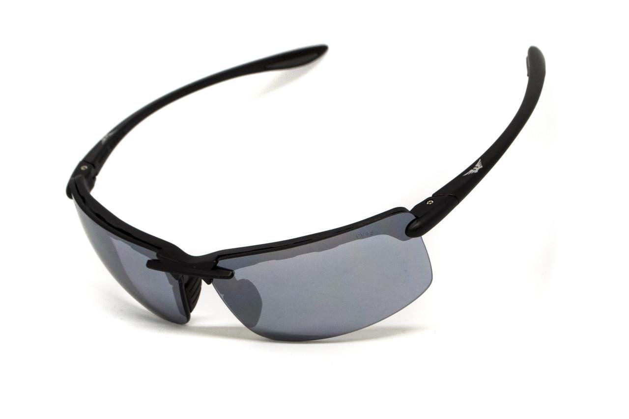 Очки защитные Global Vision Wheelin зеркальные Серый в черной оправе (69962426490400) - фото 2 Очки защитные Global Vision Wheelin зеркальные Серый в черной оправе (69962426490400) - фото 2