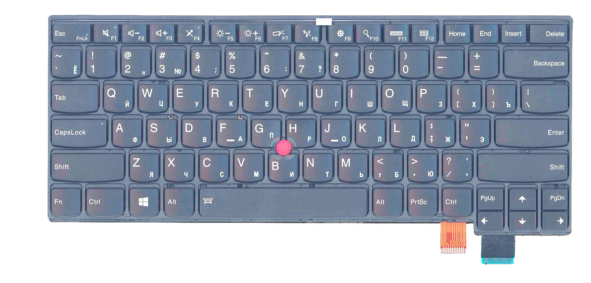 Клавиатура для ноутбука Lenovo Thinkpad T460S Point Stick короткий шлейф Black